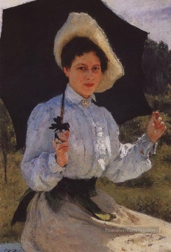portrait de nadezhda repina la fille de l artiste 1900 Ilya Repin Peinture à l'huile